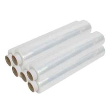 6 X ROLLOS FUERTES PALET TRANSPARENTE ENVOLTURA RETRÁCTIL ELÁSTICA 400mm x 150EMBALAJE PELÍCULA ADHESIVA Cling Film price