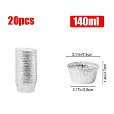 20Pcs Air Fryer Aluminum Foil Cake Cups Microwave Foil Tin Food Tray Container Aluminum Foil price