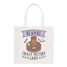 Beware Crazy Cerámica Mujer Estándar Bolsa Divertido Potter Horno Mamá Día Horno Bolso price