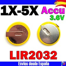 Accu 3.6v LiR2032 batería recargable para soldar pila de boton Litio ION 2 Pines Batería price