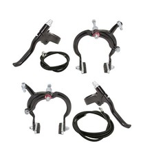JUEGO FRENOS DELANTEROS Y TRASEROS ALTALINE 1080 NEGRO BICICLETA CRUCERO ALEACIÓN. Bicicletas urbanas y touring price
