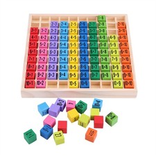Juguetes educativos de madera matemáticos 10*10 mesa multiplicadora niños bebé blo NUEVO Mathematics price