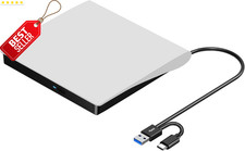 Unidad de CD DVD externa USB 3.0 USB-C grabadora lector para Mac Windows blanco - EE. UU. CD y DVD Drives price