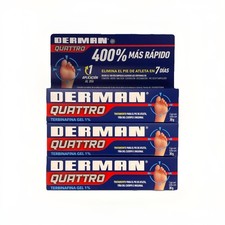 Gel Antihongos Derman Quattro 1% Pack 3 Tubos 30g Cuidado de Pies Pies Foot Cuidado price