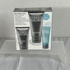 Best of Clinique para hombres tamaño de viaje conjunto de 3 piezas NUEVO limpiador afeitado hidratado Shaving Gels/ Foams/ Cremas price