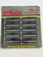Cartuchos de afeitar Royal II de doble hoja y pivote 10 unidades nuevo stock antiguo Razors y Refills price