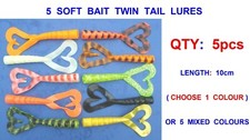 SEÑUELOS COLA DOBLE 5 X 10 cm para pesca marítima barco caña plantilla cabezas pirks bacalao aparejos sombras Fishing Rod (Jig) price
