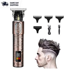 Recortadora de pelo y barba de precisión silenciosa - Cortapelos USB recargables oro rosa Pelo Removal y Reduction price