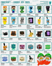 you choose - Kinder Joy MINECRAFT surprise egg figures toys BPZ 2026 Figuras de acción price