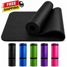 Estera de Yoga 10mm de Grueso Antideslizante Gimnasia Entrenamiento Ejercicio Fitness Pilates Pilates Colchoneta price