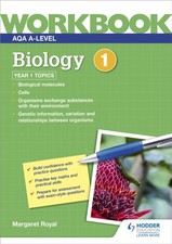 AQA A-level Biology Workbook 1 by Margaret Royal (Paperback Book) Biología price