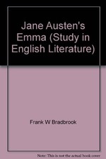 Jane Austen's "Emma" (Study in English Literature) By Frank W Bradbrook English Literatura price