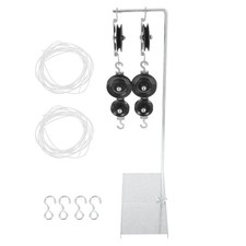 2 Sets Physics Experimental Pulley Single and Double Fixed Pulleys Namely Physics price