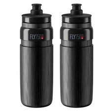2 botellas de agua Elite Fly Tex para bicicleta - 750 ml negras (ultra ligeras/carreras) Agua Biberón price