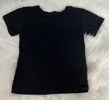 Camiseta básica negra de algodón manga corta para bebé niño o niña T- Camisa para bebé price