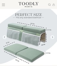 Juego de almohadillas antideslizantes gruesas de espuma viscoelástica verde para rodilleras y reposacodos de baño Toodly Baby Descanso Set para bebé price