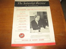 1938 Saturday Review Henry Adams, E.M. Forster, Virginia Woolf, Others Essay- Review price