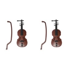 2X Violines Miniatura Violines Modelo para Hágalo Usted Mismo 1/12 para Decoración Musical6211 Violins price