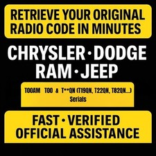 ✅ CHRYSLER 200 CAR RADIO ANTI-THEFT UNLOCKING PIN CODE FOR ALL MODELS ✅ FAST ✅ Models price