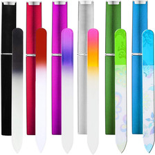 Set 6 Limas de Cristal con Estuche Doble Cara Cuidado Profesional Unas Manicura Cara Cuidado Sets price