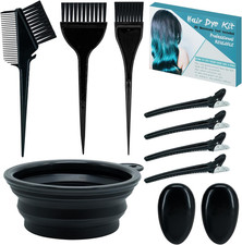 Kit Decoloracion Pelo 10 Piezas Con Brocha Tazón Orejeras Pinza Para Salón Pelo Dye price