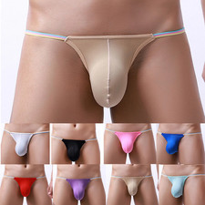 Hombres Sexy Bolsa Abultada de tiro bajo Tanga Pantalones Cortos Tanga Calzoncillos Ropa Interior Bragas Boxer de hombre price