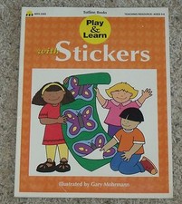Play and Learn with Stickers Totline Publications Teaching Resource Ages 3-6 Libros de preschool educativos y teaching price