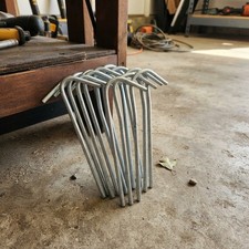 Clavijas de acero galvanizado para tienda - Paquete de 10, 230 mm para necesidades de camping y jardinería Camping Accesorio price