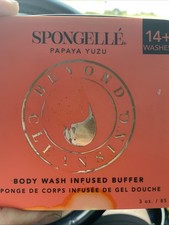 Tampón de lavado corporal con infusión de esponja 14+ lavados - Papaya Yuzu - flor en caja Ducha Gels y Baño Foams price