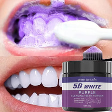 Polvo blanqueador de dientes púrpura esmalte de dientes limpieza profunda quitamanchas portátil Teeth Whiteners price
