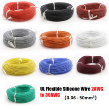 Cable de alambre de silicona flexible de 2 AWG a 30 AWG 0,06 - 50 mm² - Todos los colores y tamaños Red Cable price