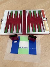 Juego completo de backgammon vintage MB Games tabla de viaje plegable con dados y reglas Backgammon price