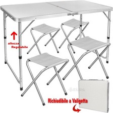 Mesa De Picnic Camping + 4 Taburetes Y Porta Sombrilla Plegable En Maletín Camping y Picnic Mesa price