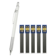 Mechanical Pencil 1.3mm with 5Pcs Refills, White Mechanical Pencil price