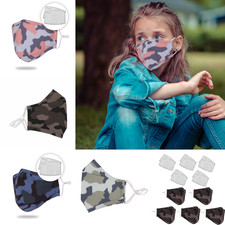 Algodón Camuflaje Diseño Máscara 3 Capa Con PM2.5 Filtro Lavable Reutilizable Mascaras price