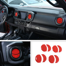 For Toyota Tacoma 2016-2023 Red Interior Air Condition Vent Outlet Cover Trim 8P Fitness Conditioning Accesorios price
