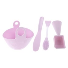 Juego de tazones y cepillos para mascarillas faciales de silicona pequeño kit de herramientas de mezcla Brochas de maquillaje y accesorios price
