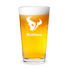 Vaso de pinta de cerveza grabado personalizado de fútbol americano Houston Texans de 16 oz Football Equipamiento price