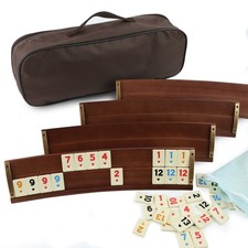 Juego de Estantes Rummy Ovalados de Madera Curvo Rummy Turco Okey Personalización Regalo Okey Sets price