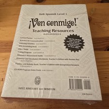 Holt Spanish Level One "Ven Conmigo" Teaching Resources 9 Book Set NEW UNOPENED Extranjero Idioma Teaching Libros y Sets price