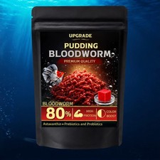 200 g de alimento para peces PUDÍN DE GRADO SUPERIOR GUSANO DE SANGRE alto en proteínas 80 % Goldfish Betta Feed Protein Powders price