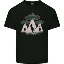 Camisa De Niños Divertida De Alienígena T-Rex OVNI Secuestro De Dinosaurios T- Camisa de niño price
