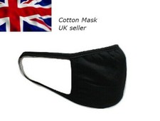 Máscara facial de algodón lavable reutilizable máscaras cubierta protectora - negro adulto Masks price
