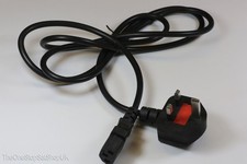 Cable de red negro de 3 pines 1,8 m Reino Unido IEC-320 C13 para televisores, computadoras portátiles, computadoras Televisions price