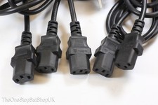 Cable de red negro 5 x 3 pines 1,8 m Reino Unido IEC-320 C13 para televisores, computadoras, etc. Televisions price