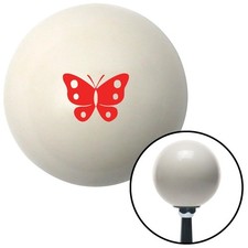 Red Classic Butterfly Ivory Shift Knob w/ M16x1.5 Insert Shifter Auto Manual Americana Clásicos price