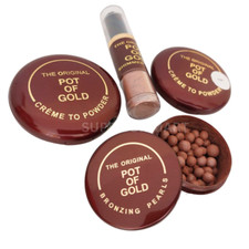 Olla de perlas bronceadoras doradas crema a polvo polvo polvo suelto con cepillo original Bronzers price