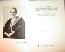 STUDIES IN FRENCH LANGUAGE & MEDIAEVAL LITERATURE PRESENTED TO M K POPE (HB1969) French Literatura price