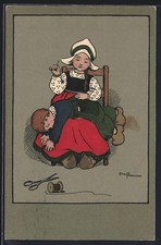 Postal de artista Ethel Parkinson: pantalones de niña de niño, traje holandés Pantalones de niña price