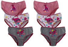 Trolls Paquete De 6 Niña Calzoncillos 100% Pantalones Algodón Personaje Print Pantalones de niña price